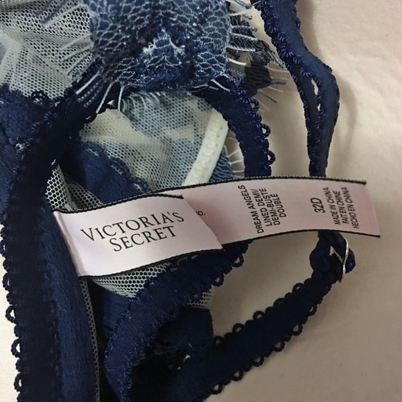 Victoria's Secret Dream Angels Bra Lined Lacy Racerback Wired Padded Front Close - Picture 8 of 12